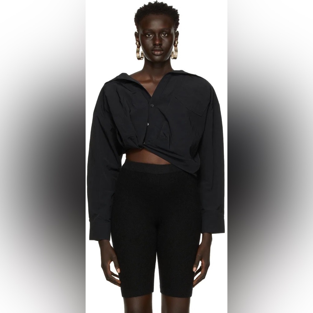 JACQUEMUS • La Montagne La Chemise Mejean Black Shirt